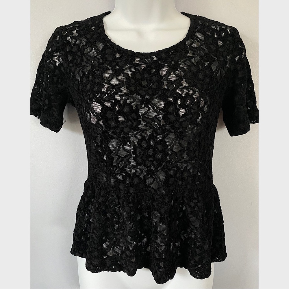 Black Peplum Top